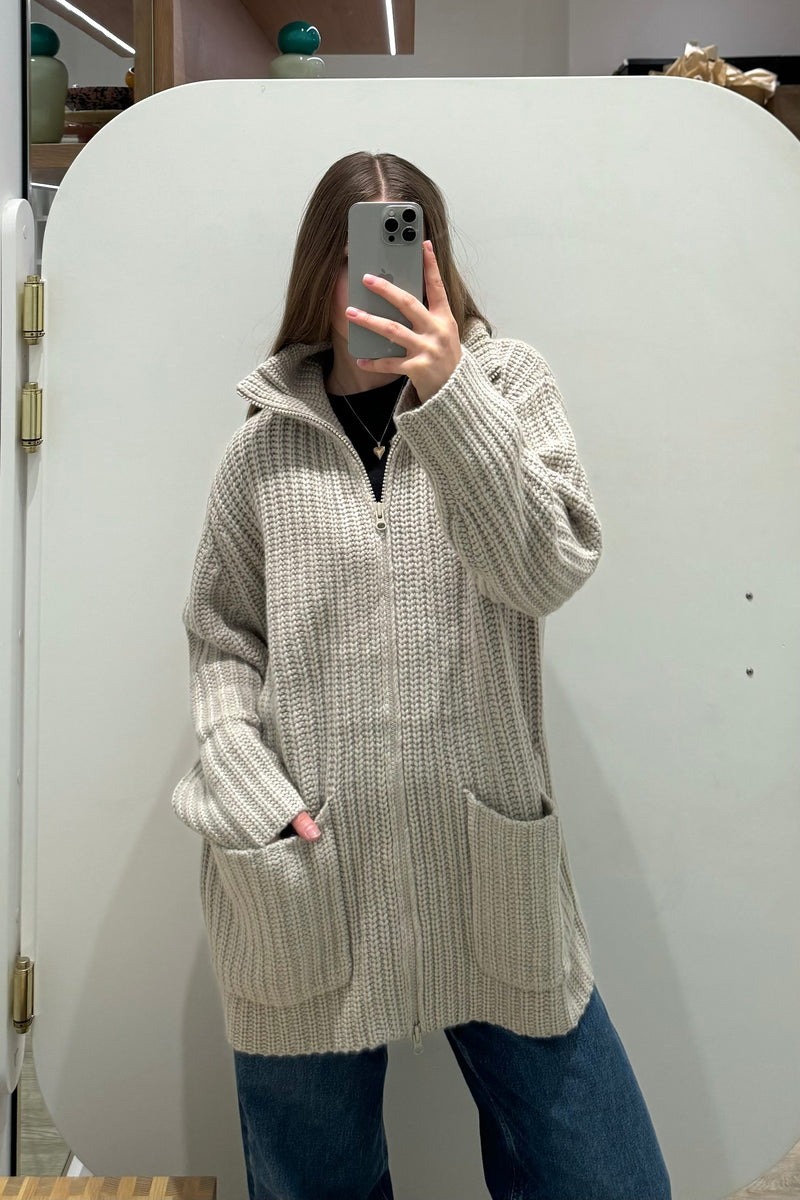 MAJKEN ZIP CARDIGAN