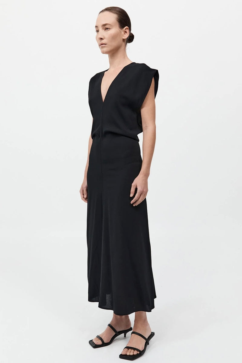 PLUNGE DRAPE DRESS