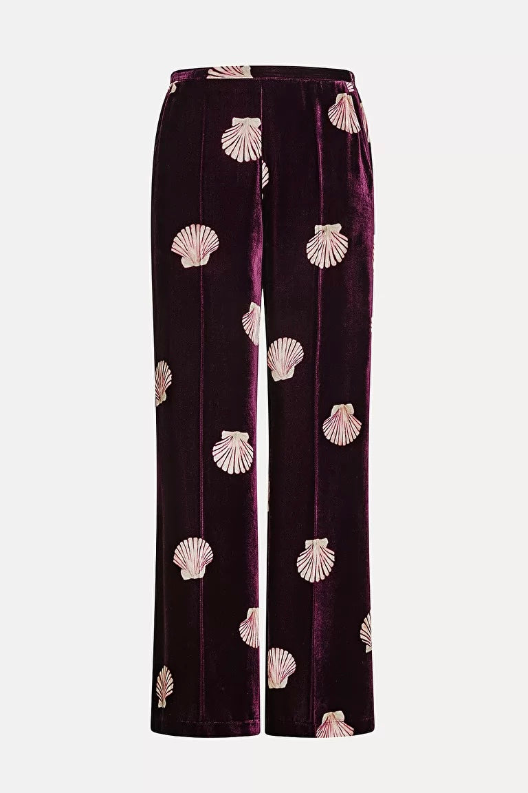 MOTHER OF PEARL VELVET TROUSERS