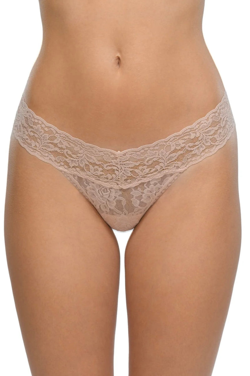 SIGNATURE LACE LOW RISE THONG *ASSORTED COLORS*