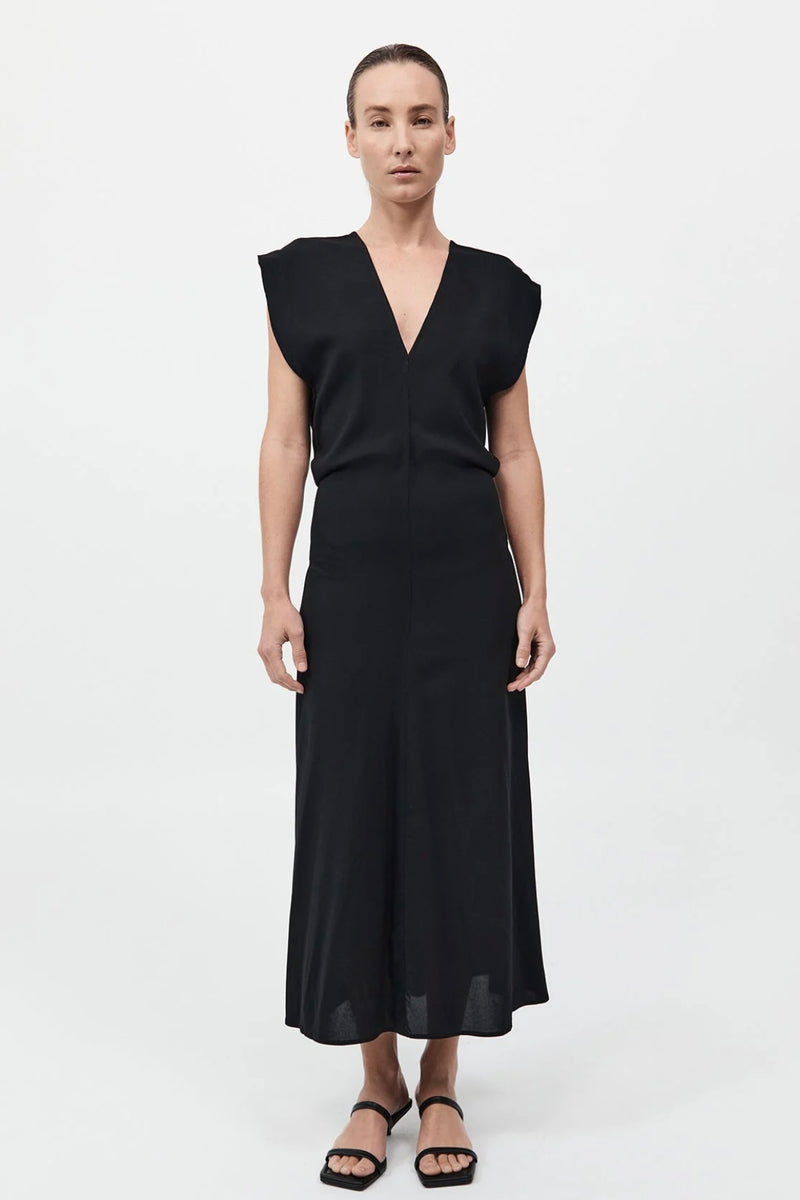 PLUNGE DRAPE DRESS