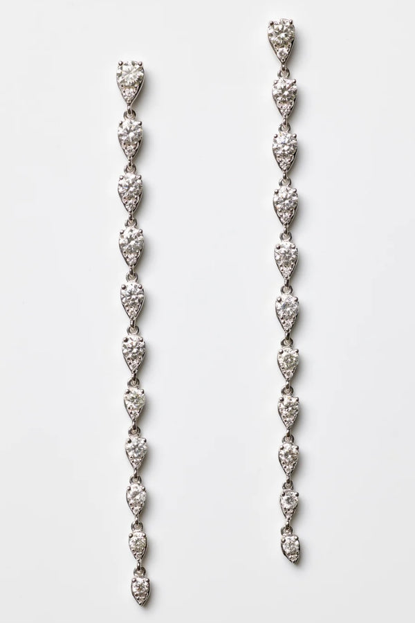 ILLUSION PEAR DIAMOND DROP EARRINGS