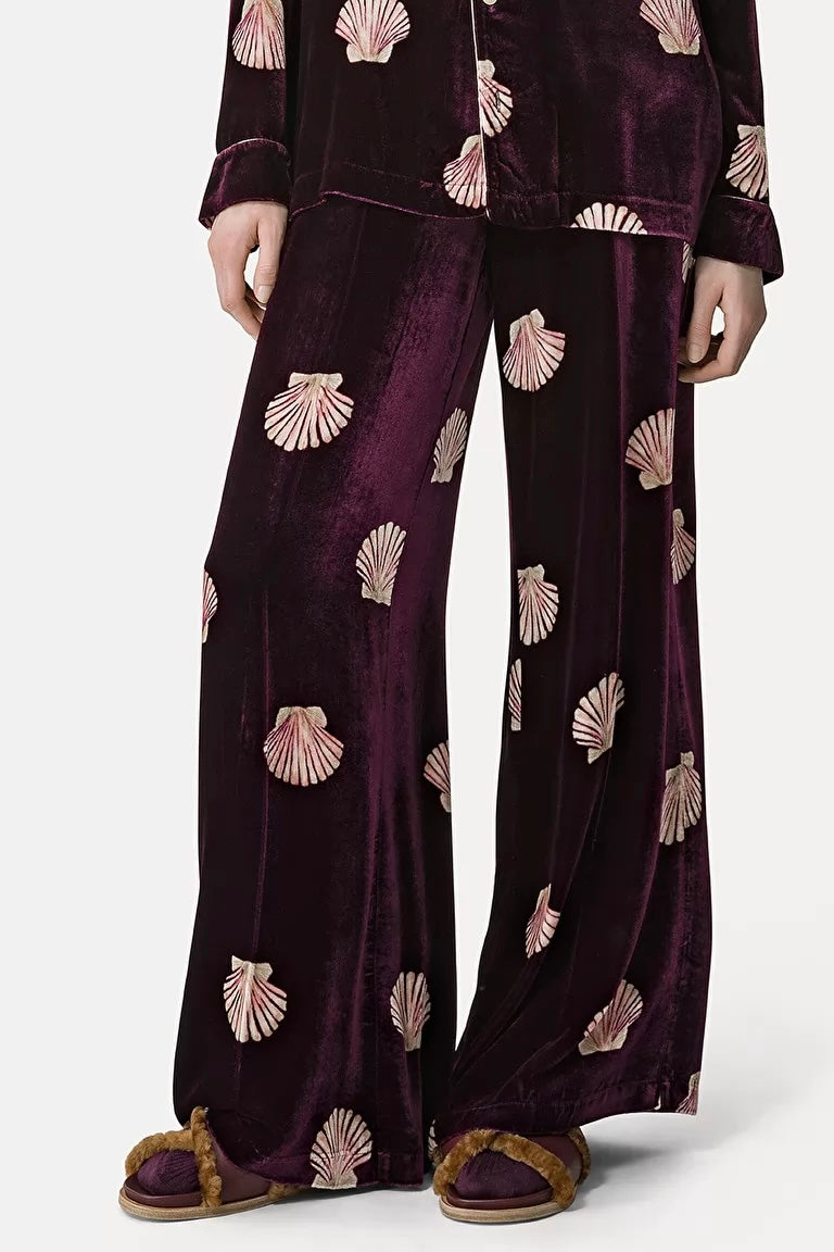 MOTHER OF PEARL VELVET TROUSERS