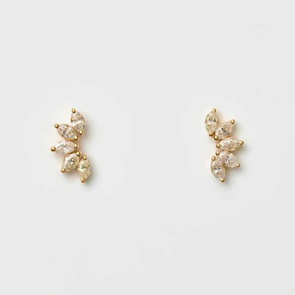 LOTUS DIAMOND STUDS