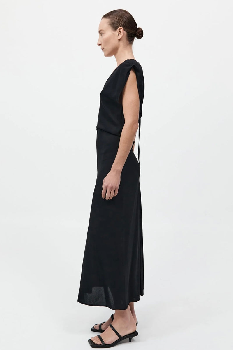 PLUNGE DRAPE DRESS