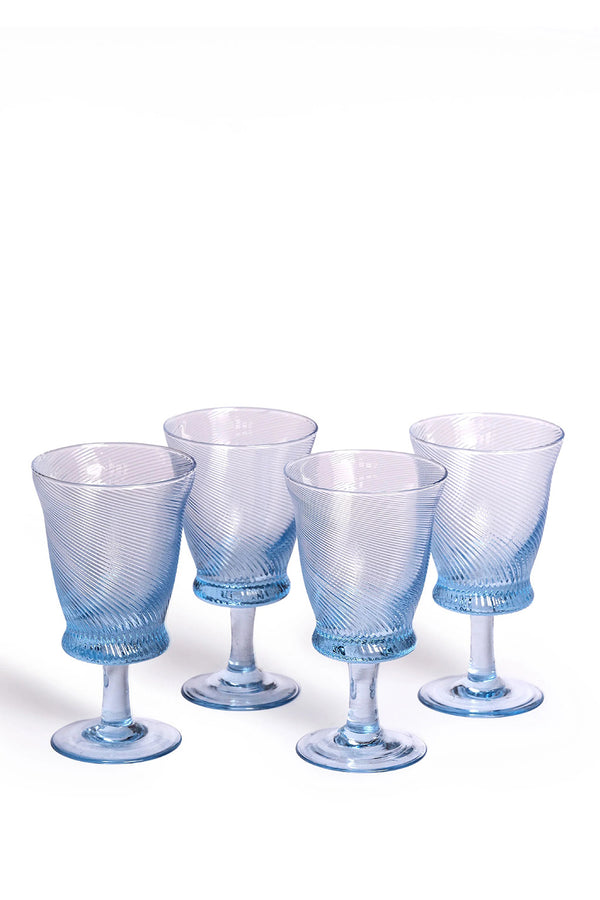 SPIRAL WINE GLASSES, SET OF 4