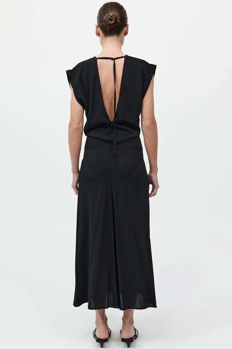 PLUNGE DRAPE DRESS