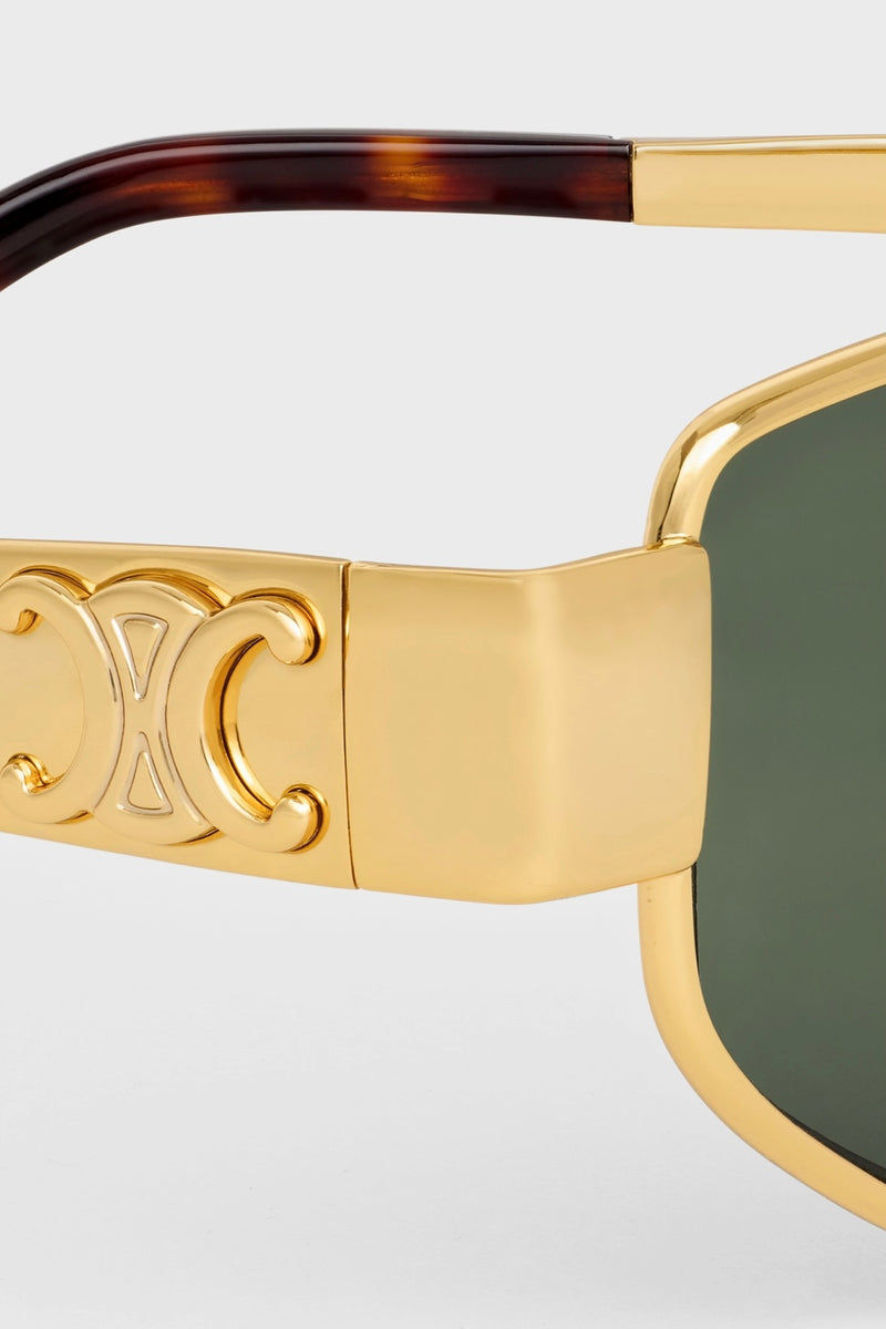 TRIOMPHE AVIATOR-STYLE METAL AND ACETATE SUNGLASSES