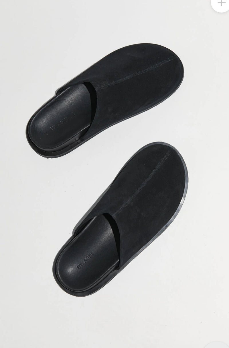 CLAUDIA MULE IN BLACK SUEDE