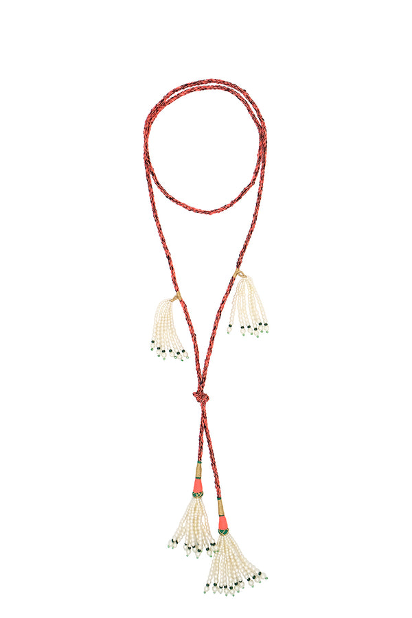 DOUBLE TIE LARIAT PENDANT NECKLACE *pre-order*