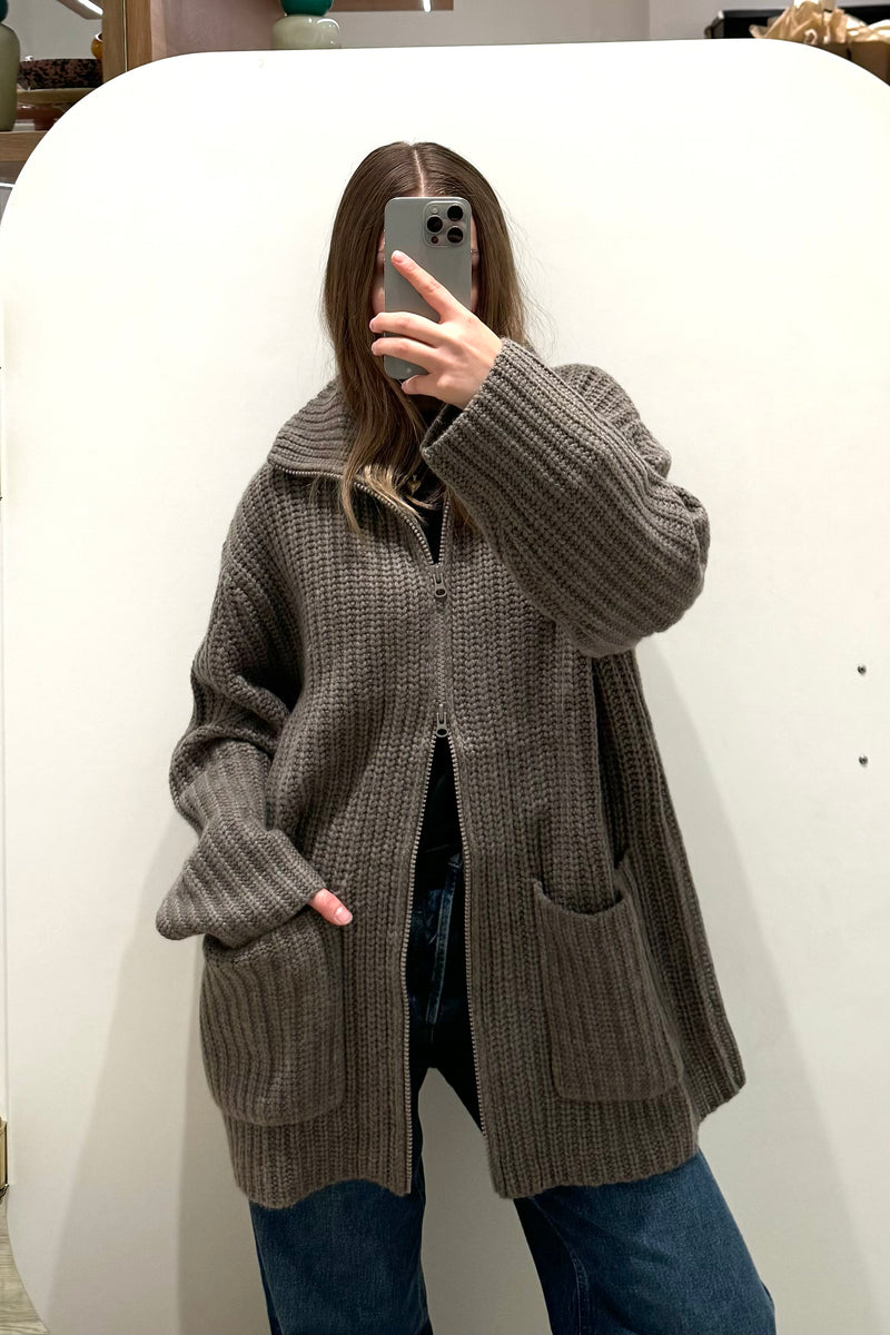 MAJKEN ZIP CARDIGAN