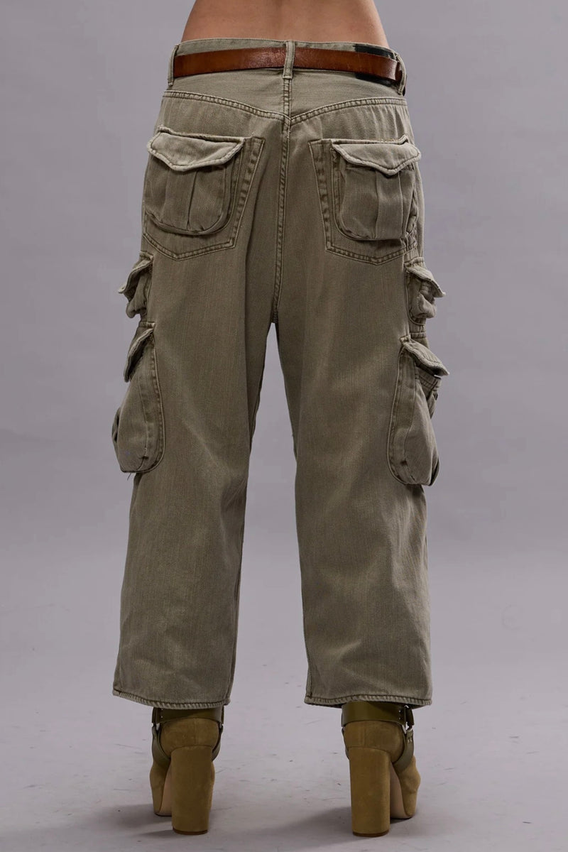 CROPPED MULTI POCKET CARGO