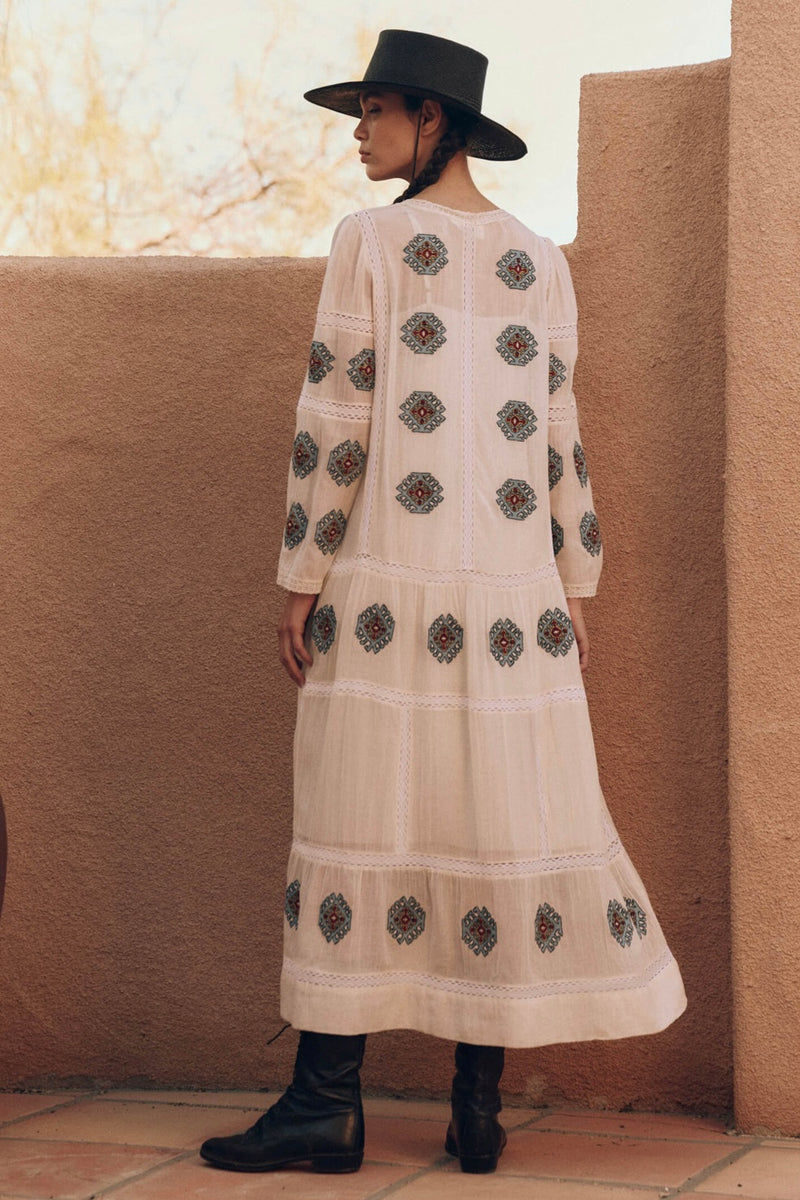 THE TAOS DRESS WITH FOLKLORE EMBROIDERY