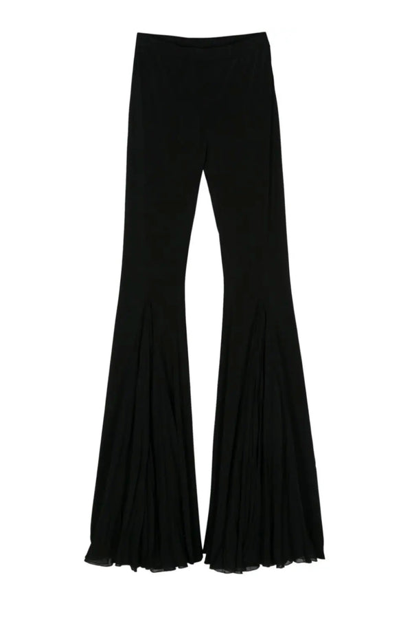 FITTED TROUSERS WITH GEORGETTE FLARE - SIZE L