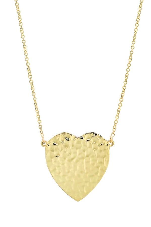 HAMMERED HEART NECKLACE