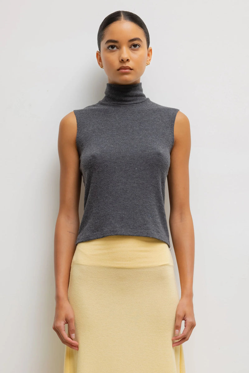 LAUREN SLEEVELESS TURTLENECK