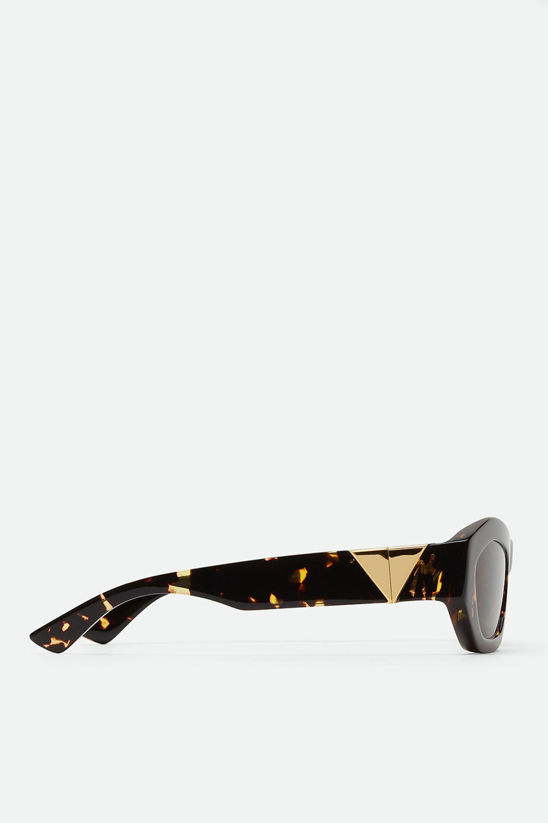 ANGLE HEXAGONAL SUNGLASSES IN HAVANA TORTOISE