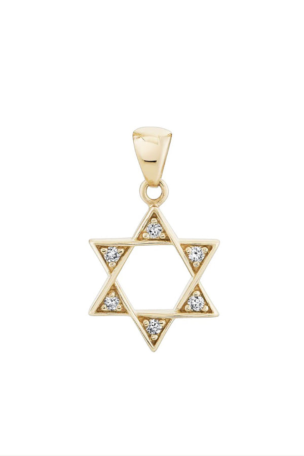 DIAMOND STAR OF DAVID TALISMAN PENDANT