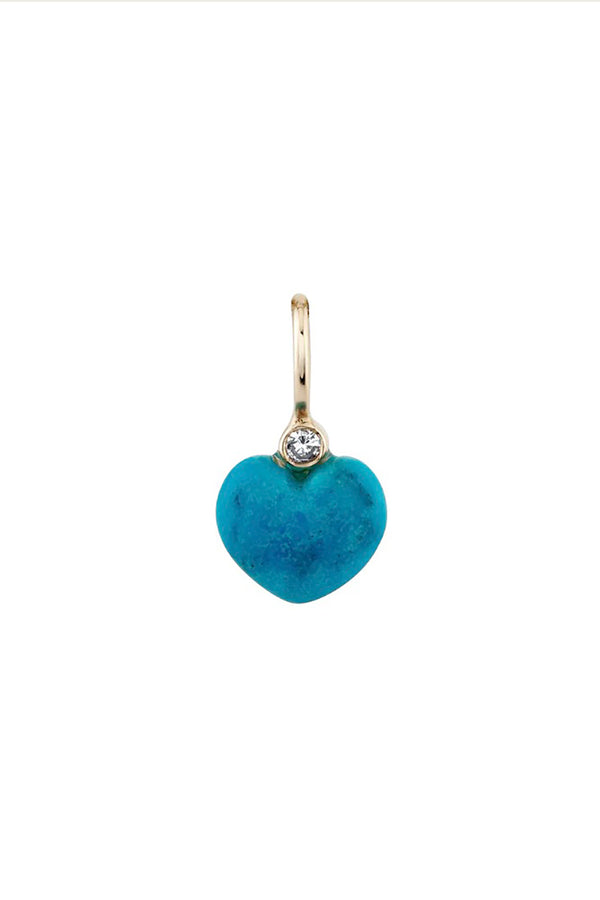 CARVED TURQUOISE SWEETHEART CHARM