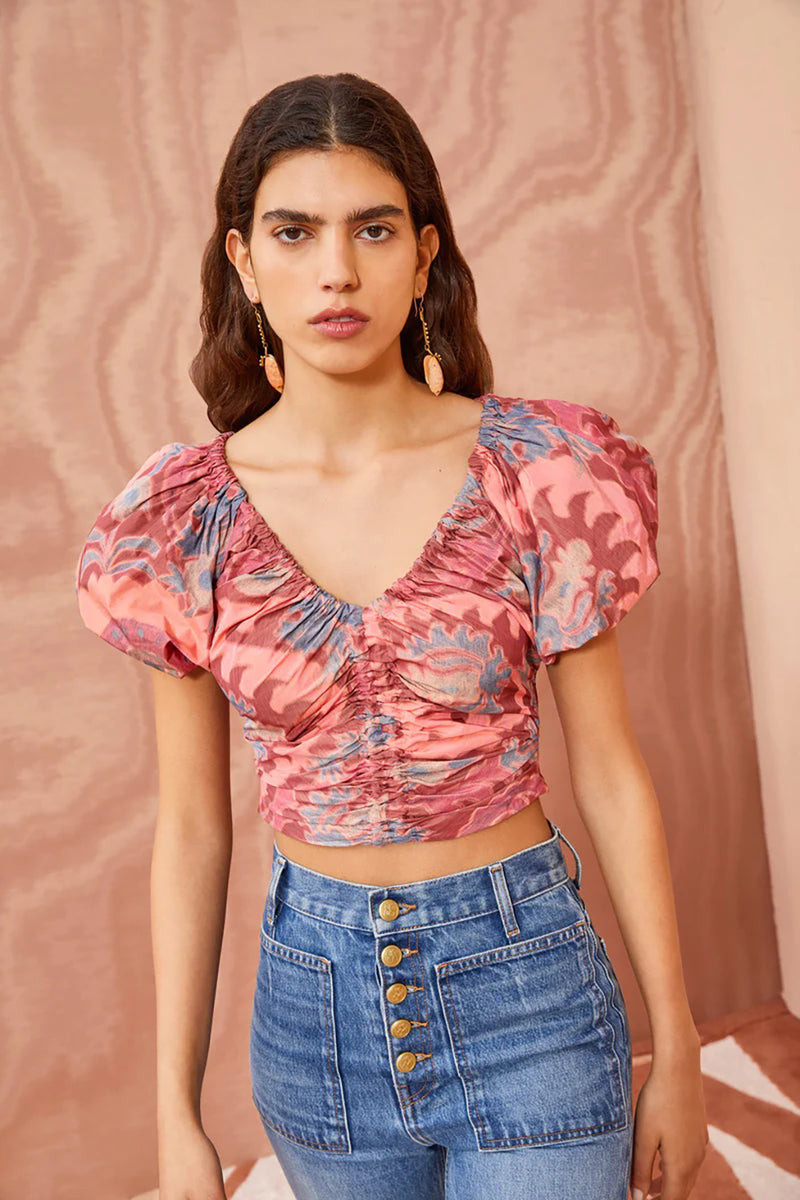 NERIDA TOP IN PASSION FLOWER