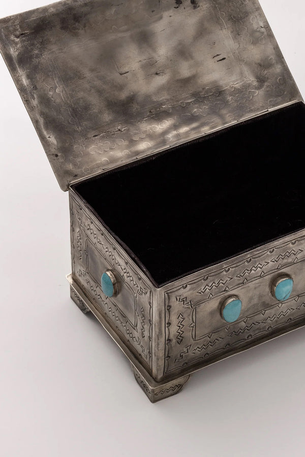 STONE BOX WITH TURQUOISE