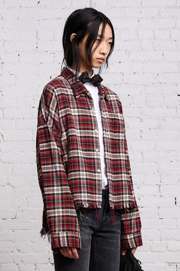CROPPED DROP NECK SHIRT