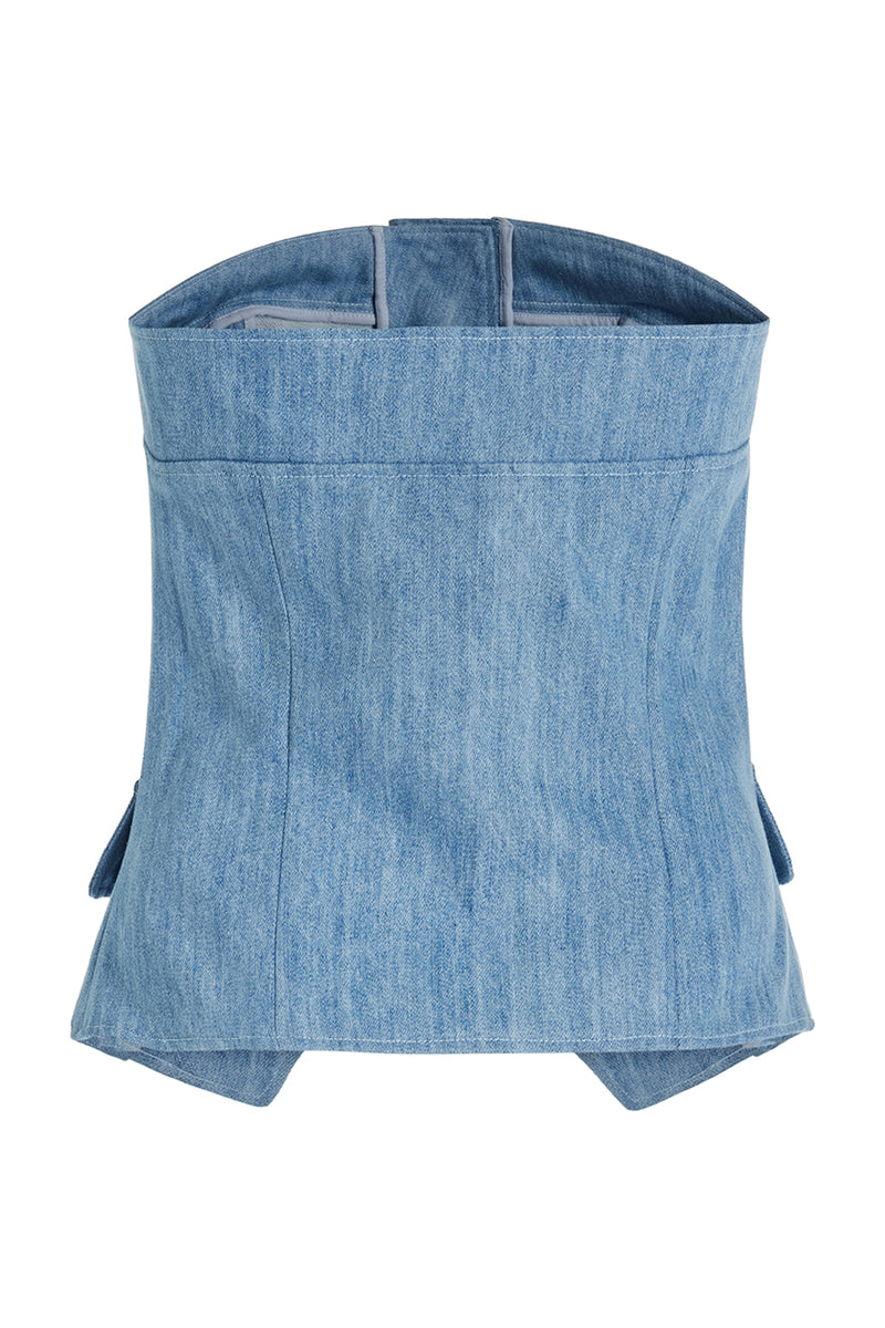 DENIM BIJOU TOP