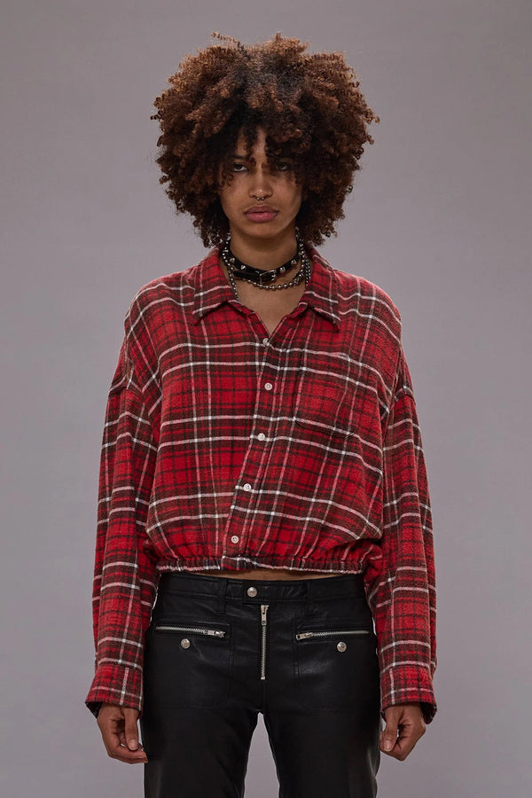 PLAID CROSSOVER SHIRT