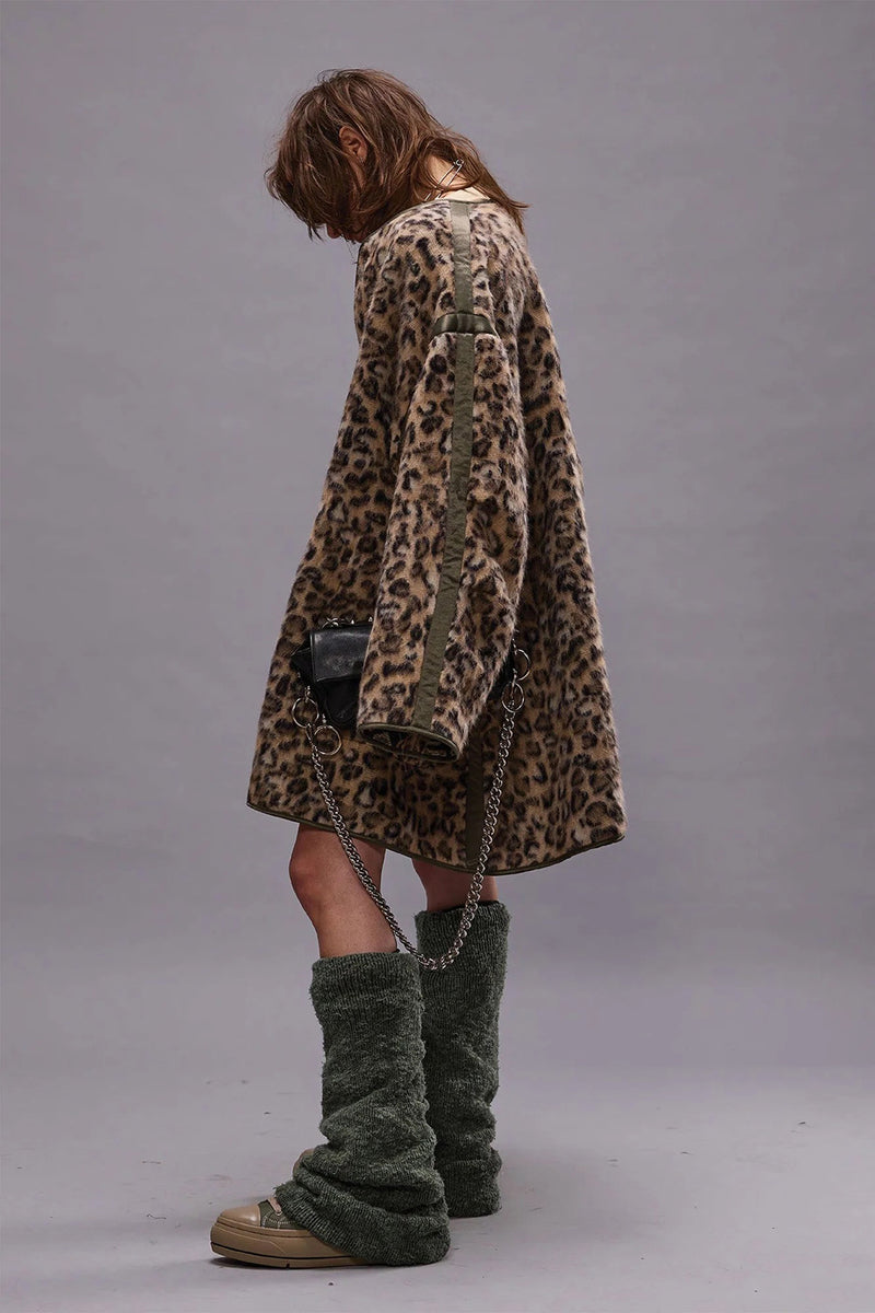 LEOPARD TAPED LINER COAT *pre-order*