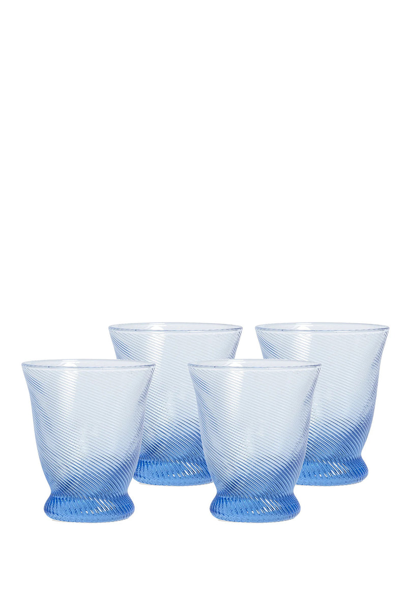 SPIRAL TUMBLERS, SET OF 4