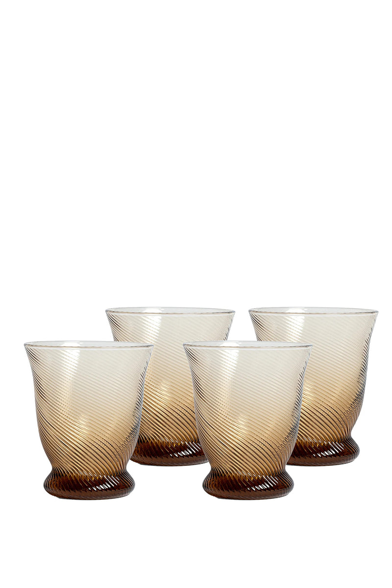 SPIRAL TUMBLERS, SET OF 4