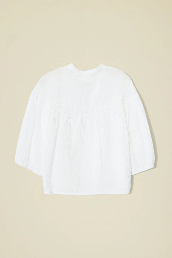 CLEM GAUZE TOP IN WHITE