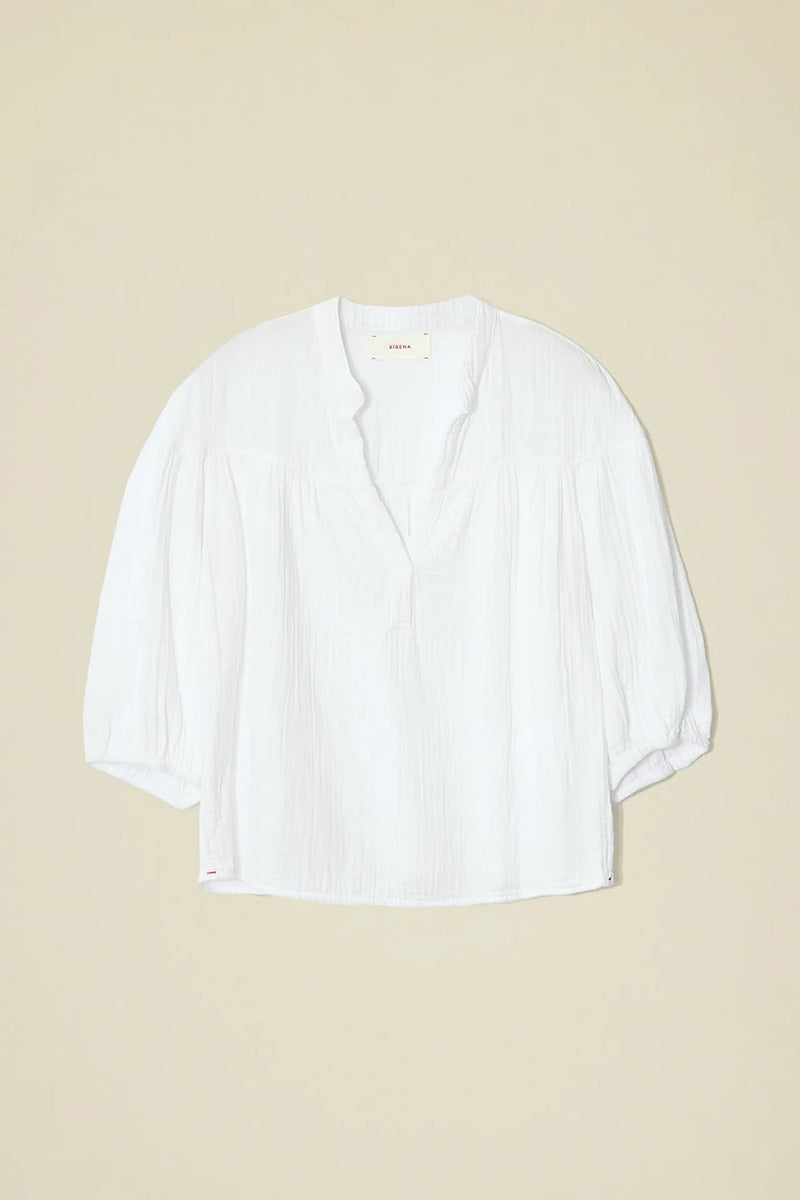 CLEM GAUZE TOP IN WHITE