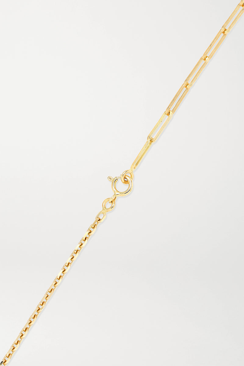 MAXI SOLITAIRE PEAR CUT 0,25C DIAMOND NECKLACE IN 18K YELLOW GOLD