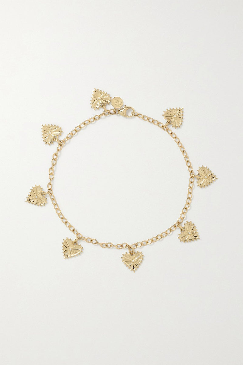 MULTI HEART ANKLET IN 18K YELLOW GOLD